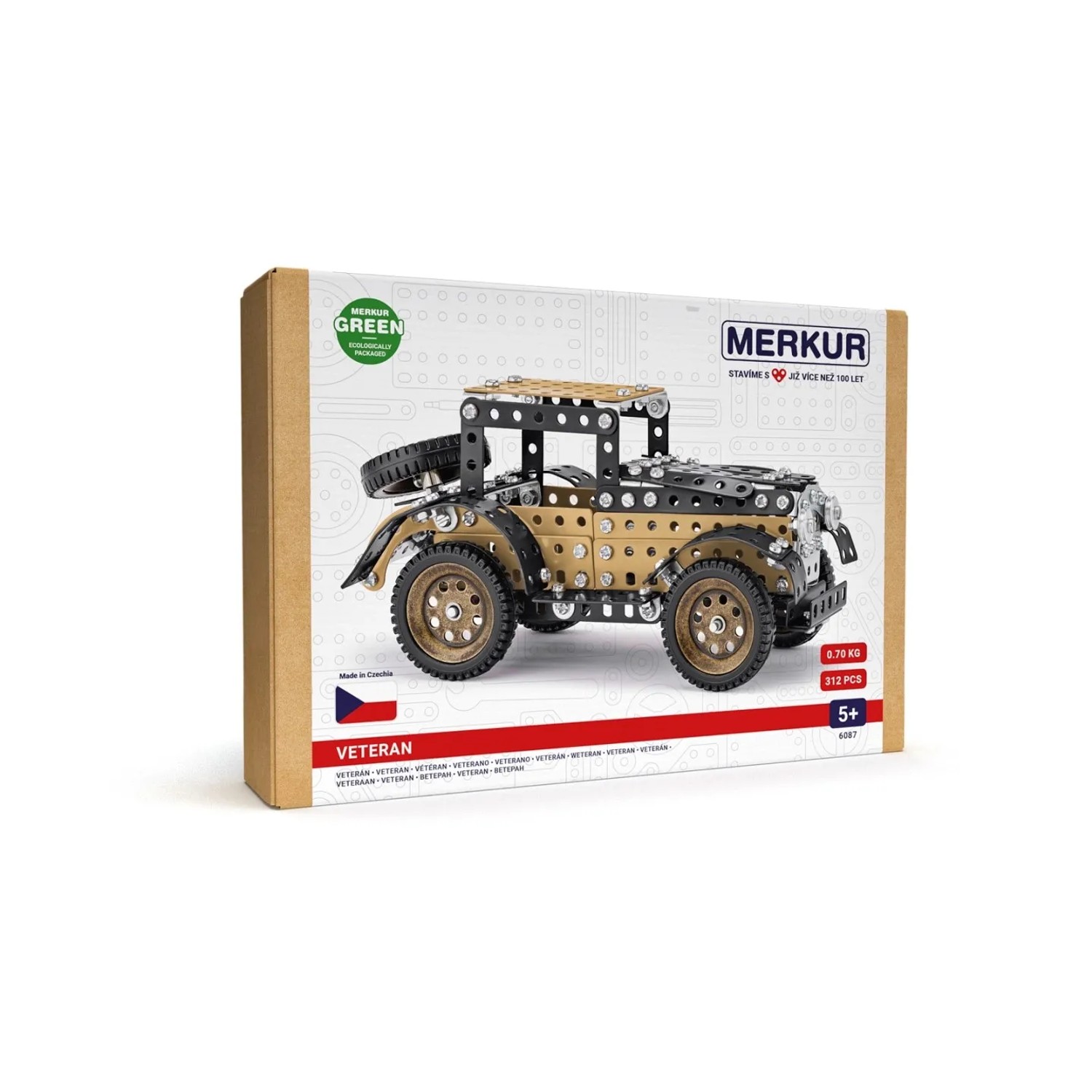 E-shop Merkur Detská kovová stavebnica 608 Veterán, 312 dielikov