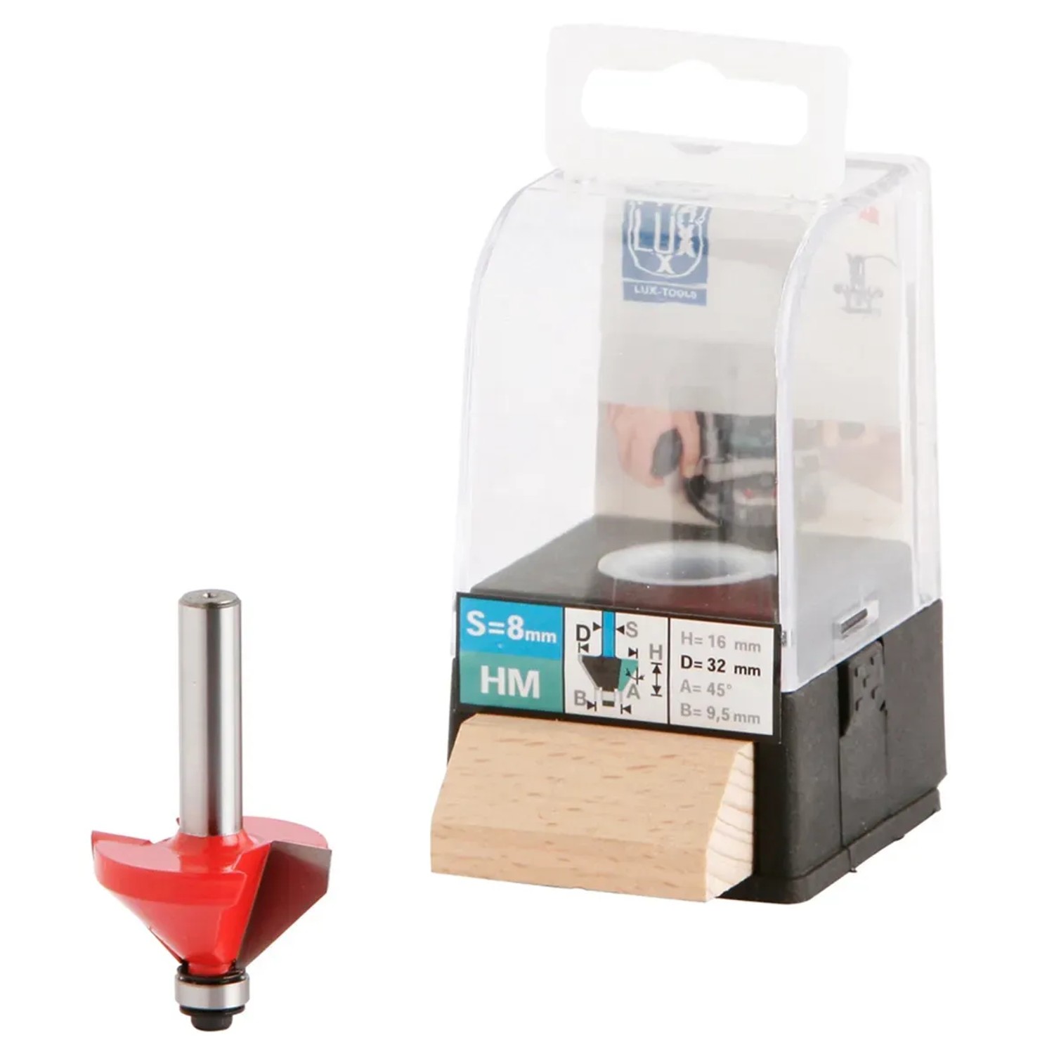 E-shop LUX-TOOLS Fréza na šikmé orezávanie hrán z tvrdokovu 32 mm