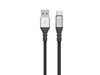 Schwaiger Nezničiteľný synchronizačný a nabíjací kábel USB-C/USB-A, 1,2 m