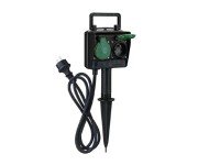 Solight Záhradný stĺpik 2 zásuvky, IP44, kábel 1,5 m Solight Záhradný stĺpik 2 zásuvky, IP44, kábel 1,5 m