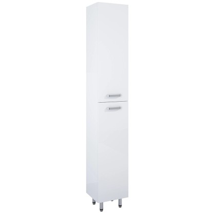 Maximus Vysoká kúpeľňová skrinka Eve, 2 dvierka, lesklá biela, 30 cm