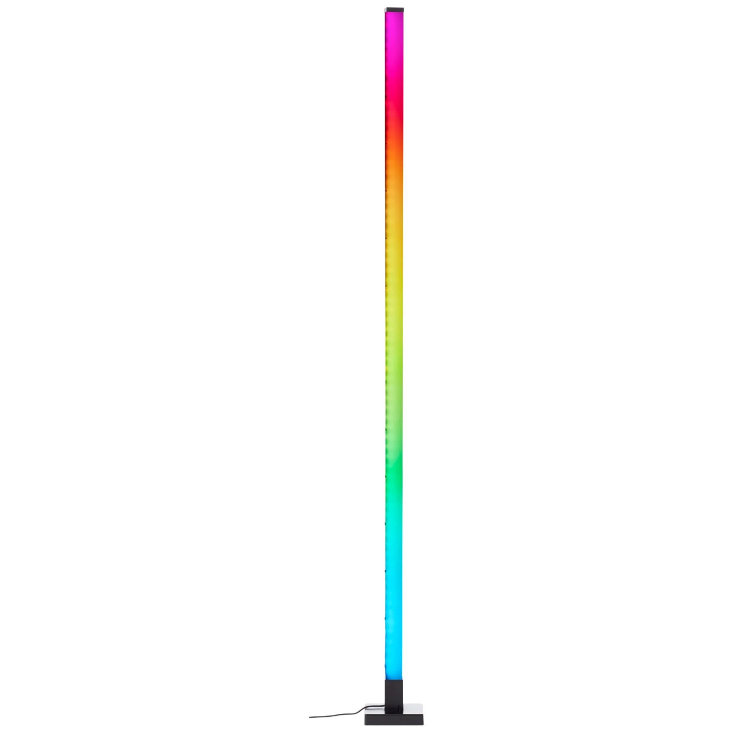 E-shop Brilliant LED stojacia lampa Neele čierna 6,5W, 125lm, RGB, 150 x 12,5 x 12,5 cm
