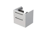 INTEDOOR Kúpeľ.skriňa pod dosku BEE, úchyt čierny, 2zás., š. 60 cm, biela lesk