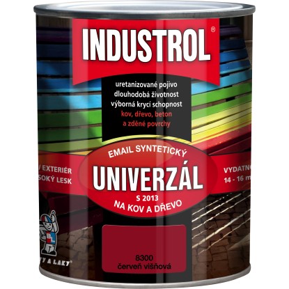 INDUSTROL Email na kov a drevo S2013 UNIVERZÁL 8300 červeň višňová 750 ml