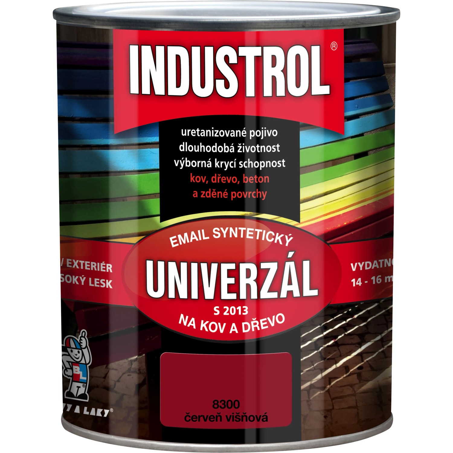 E-shop INDUSTROL Email na kov a drevo S2013 UNIVERZÁL 8300 červeň višňová 750 ml