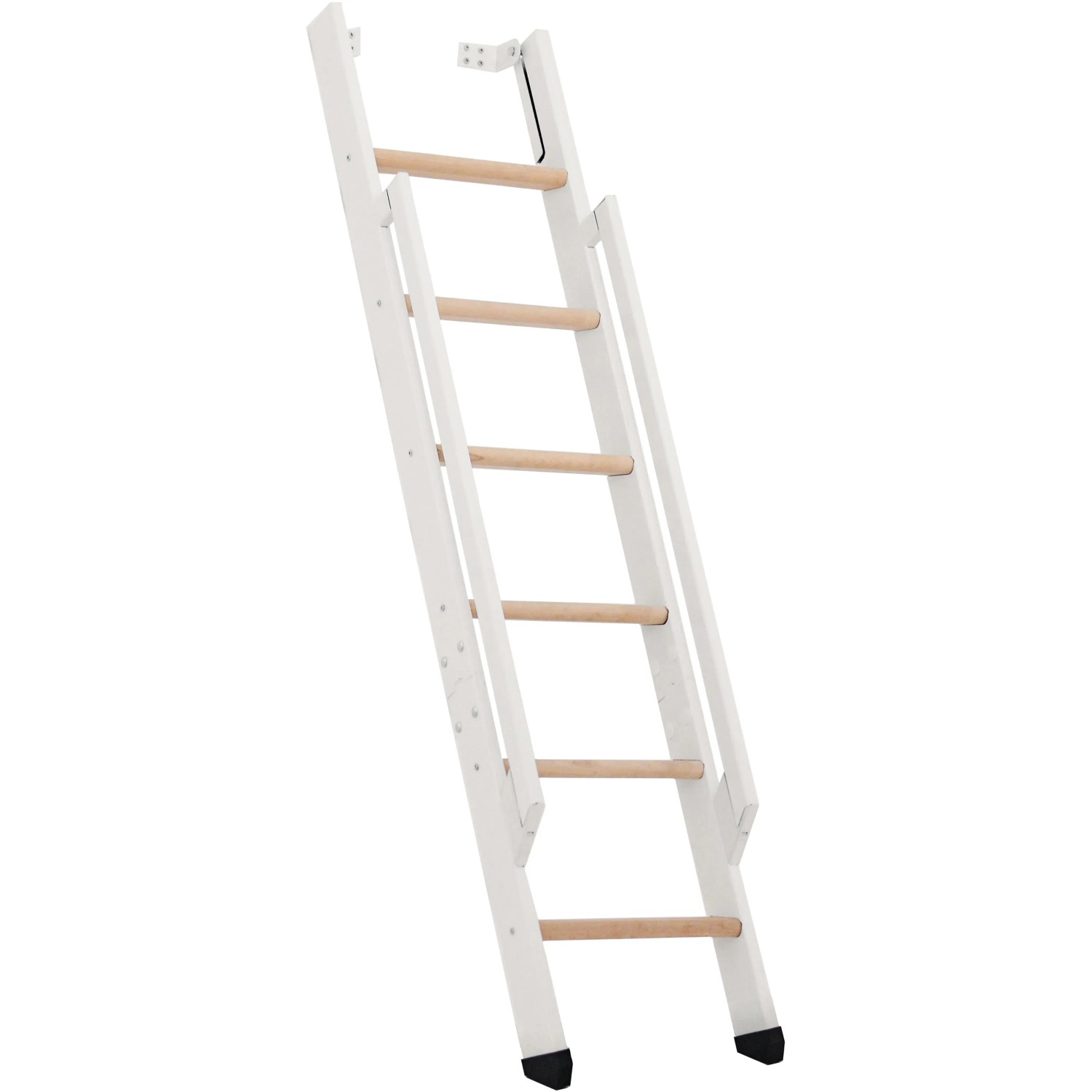 E-shop Minka STAIRS Priame rebríkové schodisko Strong buk/biela, 6 schodov, 152 cm
