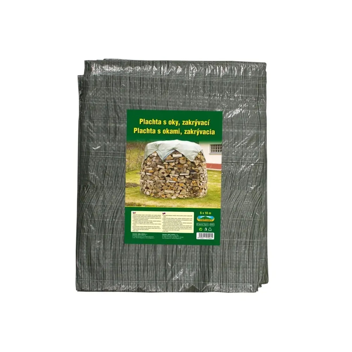 E-shop NOHEL GARDEN Plachta s okami kašírovaná zelená 55 g, 6 x 10 m