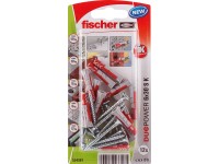 Fischer Hmoždinka DuoPower 6 x 30 S K NV so skrutkami, 12 ks