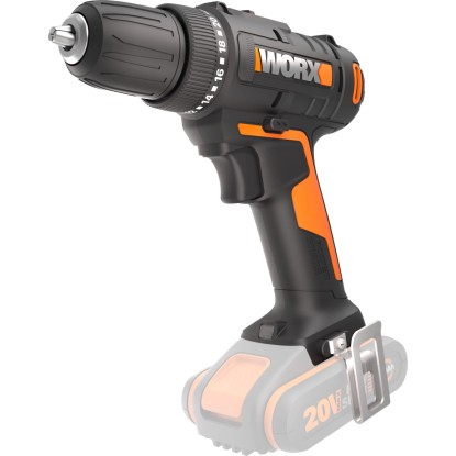 Worx Aku vŕtačka dvojrýchlostná WX100.9, 20 V, bez aku a nabíjačky