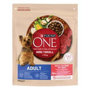 PURINA ONE Mini/Small Adult Granule pre psy hovädzie 800 g