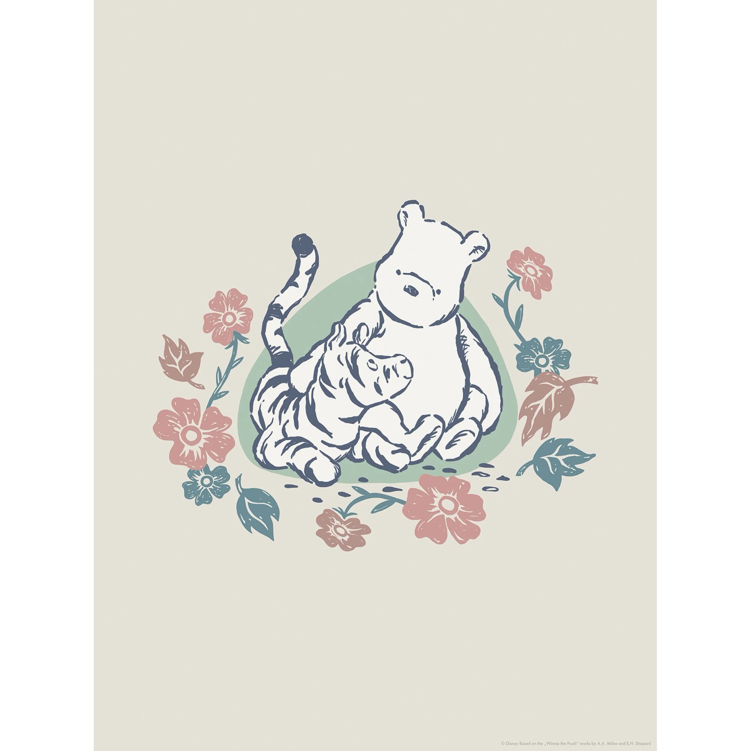E-shop Komar Plagát Disney Winnie the Pooh Flowers and Friends 30 x 40 cm