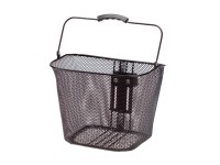 Košík na nákupy na bicykel City predný čierny