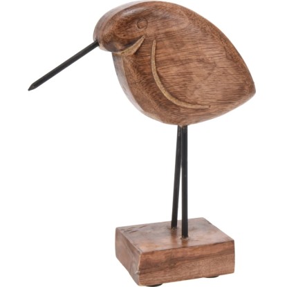 Koopman Dekoratívny drevený vták kiwi, rôzne druhy, 20 x 15 x 5,5 cm