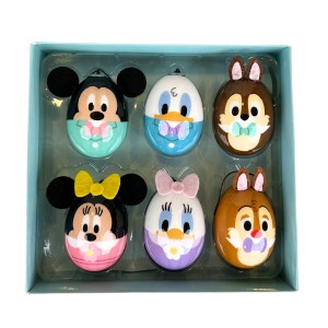 Sada veľkonočných vajíčok Disney s Mickeym, Minnie, Donaldom a Chipom & Daleom, 6 kusov, ideálne na veľkonočné dekorácie.