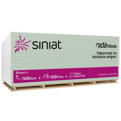 Siniat Sadrokartónová doska Nida, voda 12,5 x 1200 x 2000 mm