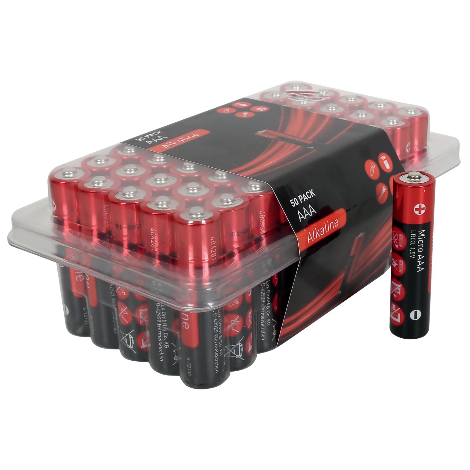 E-shop VLC Alkalické batérie Micro AAA LR03 1,5 V, 50 ks