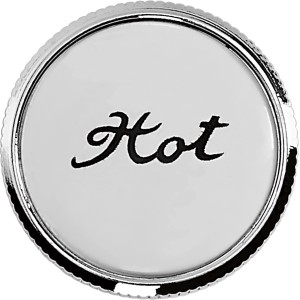 Indexový bod "Hot" pre vodovodnú batériu Daly, chrómovaný. Príslušenstvo pre vodovodné batérie.