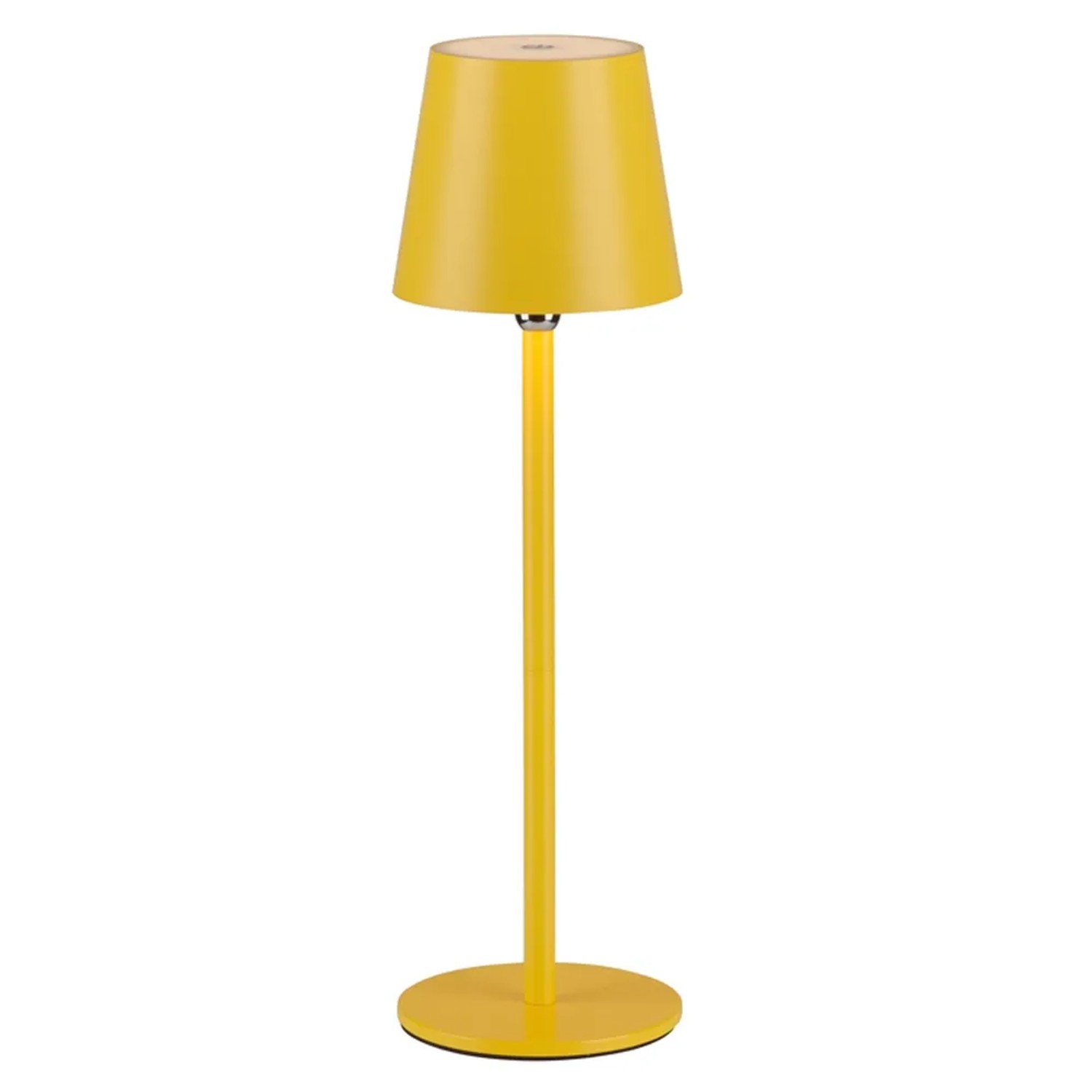 E-shop Just Light Nabíjacia stolná LED lampa Boteria, 2,5W, IP54, žltá, pr. 11 x 37 cm