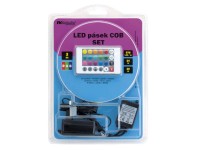 FK Technics SET LED pásik COB RGB s IR ovládačom, vr. zdroje, 24W, 4000K, 3 m