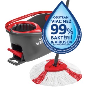 Vileda Turbo Easy Wring & Clean kompletná sada mopu s vedrom a žmýkačkou.