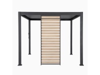 MIRADOR Pevná horiz.lamelová stena 111 dub/antracit 93 cm pre 3 m stenu