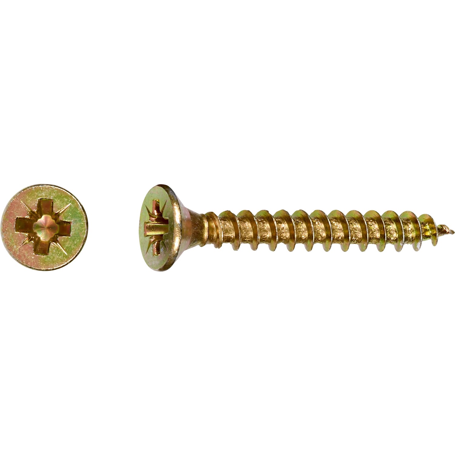 E-shop Uni skrutky so zápustnou hlavou PZ2 plný závit žlto pozink. 4x30 mm, 1000 ks