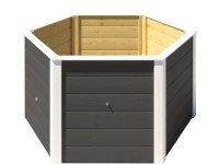 Weka Vyvýšený záhon 669, 6-hranný, antracitový, 143 x 143 x 68,5 cm Weka Vyvýšený záhon 669, 6-hranný, antracitový, 143 x 143 x 68,5 cm