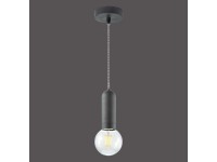 Just Light. Závesné svietidlo Turn Me, 1xE27, čierna, pr. 10 x 120 cm Just Light. Závesné svietidlo Turn Me, 1xE27, čierna, pr. 10 x 120 cm