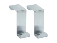 Walteco Vešiak na dvere, nerezový, 2 ks, 25 x 60 x 40 mm