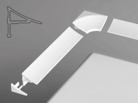 RAVAK Súprava koncoviek a rohových spojok pre kryciu lištu 11 mm RAVAK Súprava koncoviek a rohových spojok pre kryciu lištu 11 mm