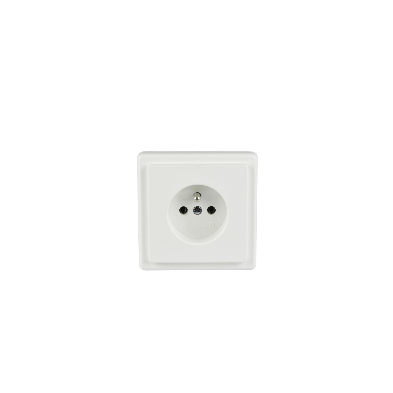 E-shop SEZ Jednoduchá zásuvka zapustená Standard Z 3111 B biela 38 x 82 x 82 mm