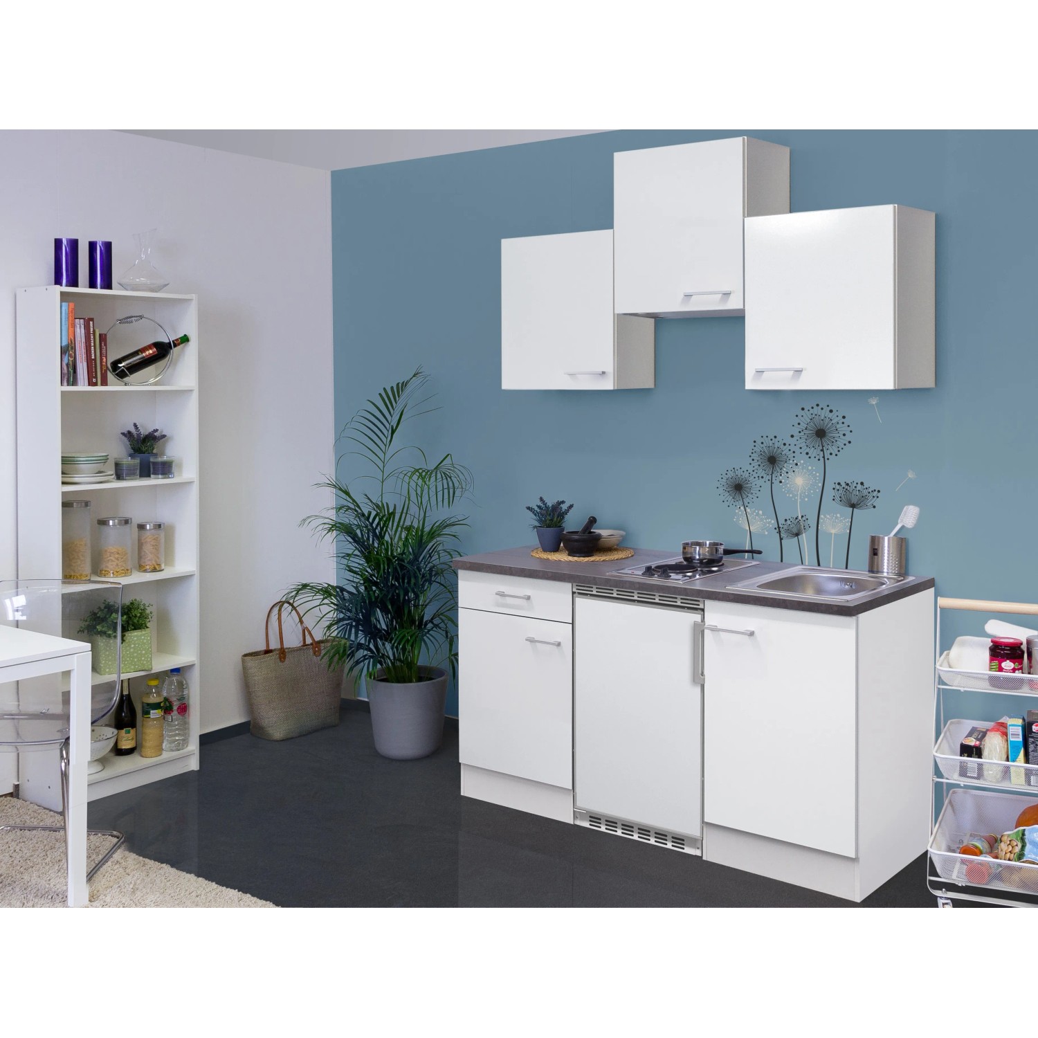 E-shop Flex-Well Kuchyňa Lucca 150 cm/typ 2 - chladnička/varná doska