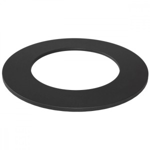 Čierna reliéfna rozeta pre dymovod, 5 cm, Ø150 mm pre 2 mm dymovody a kolená.
