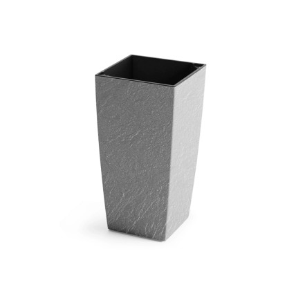 Plastkon Kvetináč Eliot Stone sivý 23,9 x 23,9 x 45,9 cm