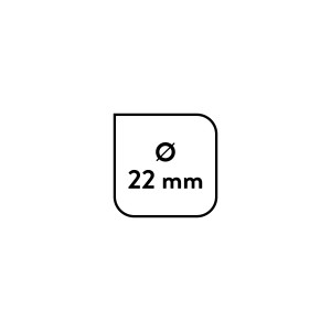 Symbol držiaka sprchy: sprchová tyč Ø 22 mm.