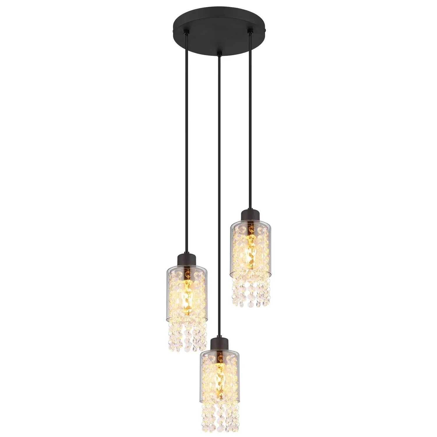 E-shop GLOBO Závesné stropné svietidlo BACKEY 3 x E27 max. 40 W, 1200 x pr. 250 mm