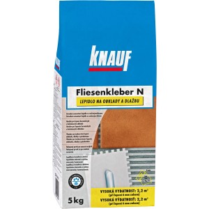 Knauf Fliesenkleber N, lepidlo na obklady a dlažby v 5 kg balení.