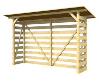 Maone Drevený prístrešok na drevo KAMIL 2, 300 x 105 cm (výška 200-210 cm)