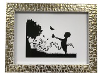 Bondecor Fotorámček plastový štruktúrovaný, lišta 19/13 mm, zlatý, 13 x 18 cm