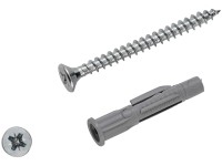 LUX-TOOLS Uni.hmožd. s golier. pr. 6 x 34 mm, vr. skrutiek PZ2 4,5 x 50 mm, 10ks
