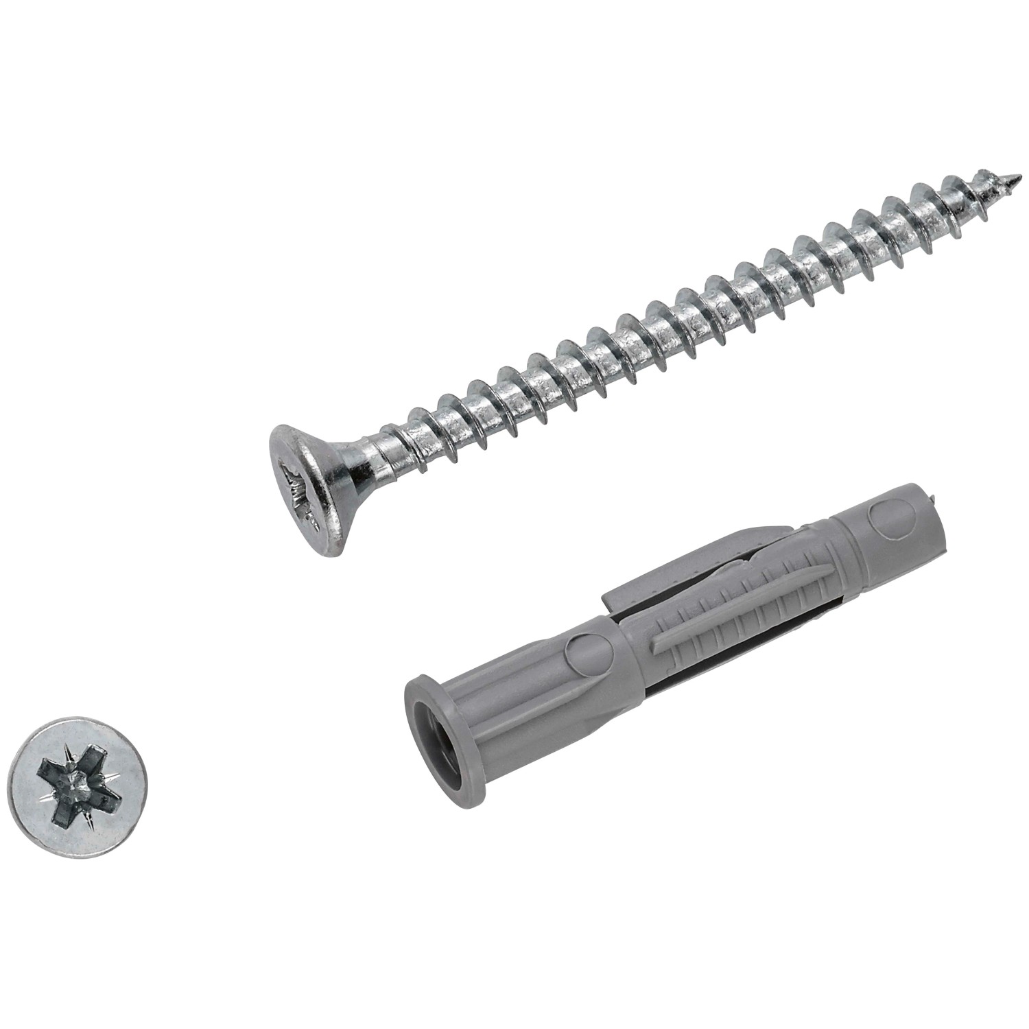 E-shop LUX-TOOLS Uni.hmožd. s golier. pr. 6 x 34 mm, vr. skrutiek PZ2 4,5 x 50 mm, 10ks