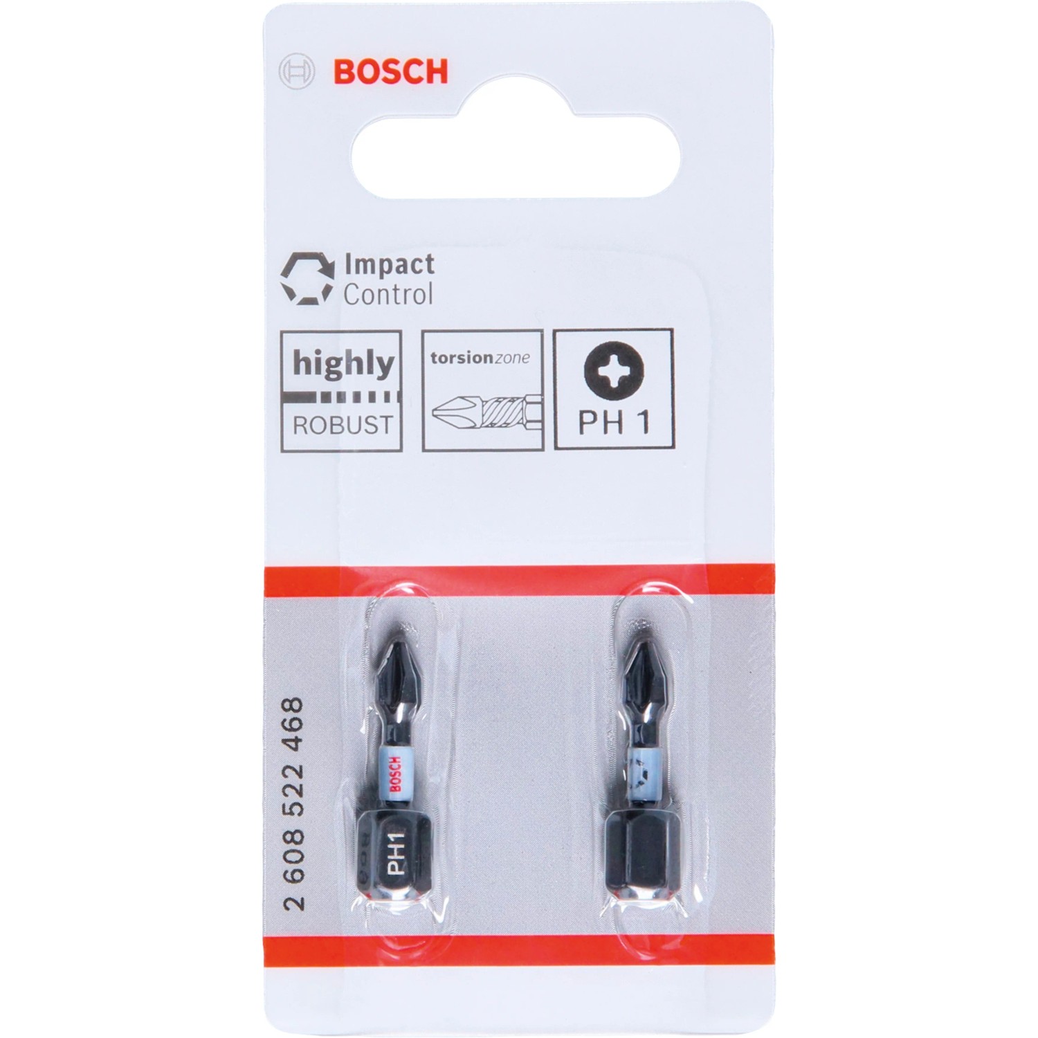 E-shop Bosch Bity skrutkovacie PH1 Impact Control, 2 ks