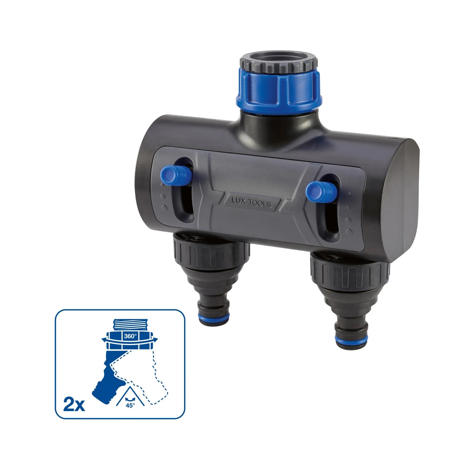 E-shop LUX-TOOLS 2-cestný rozdeľovač 26,4 mm (G 3/4") na 33,3 mm (G 1")