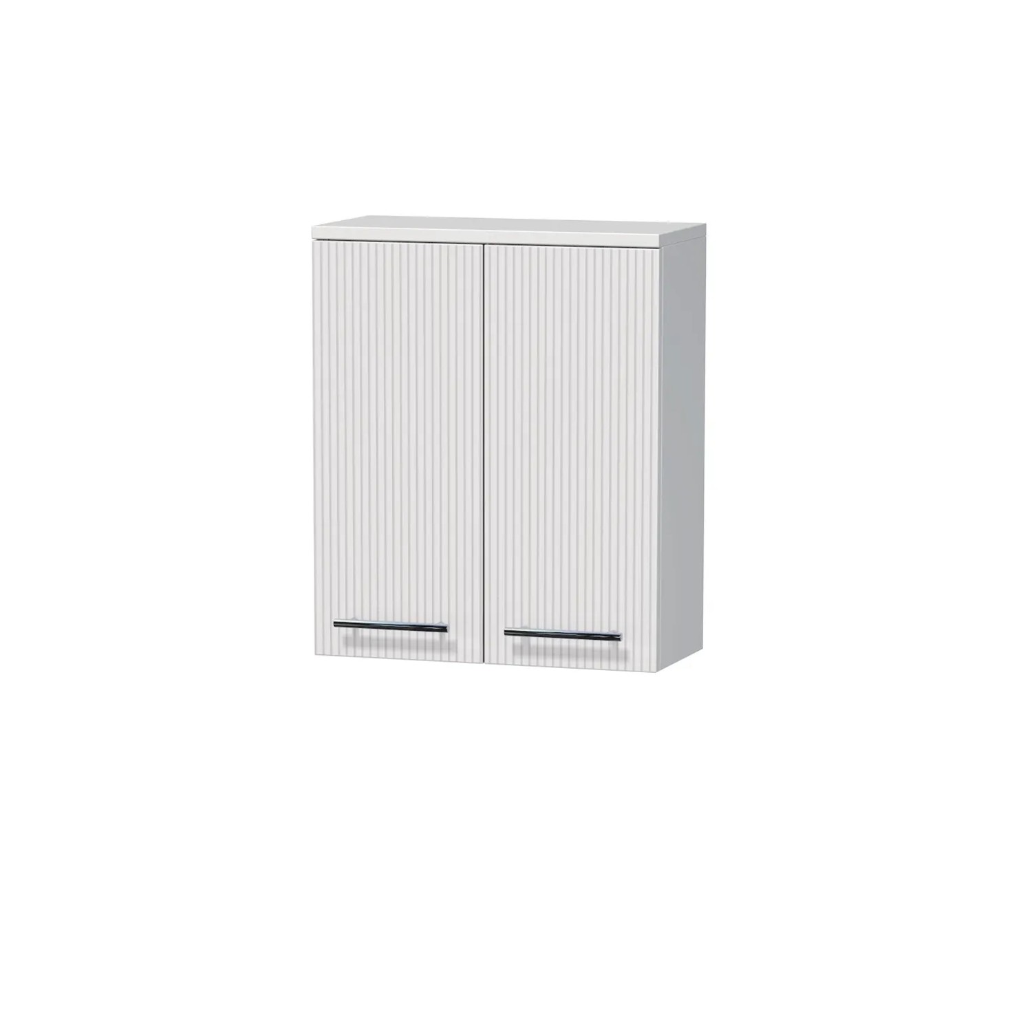 E-shop INTEDOOR Horná závesná skriňa BEE, úchyt chróm, š. 50 cm, biela 3D pruhy