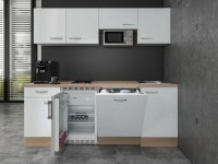 Flex-Well Kuchyňa Valero 210 cm/typ 2 - chladnička/mikrovlnka/var.doska/umývačka