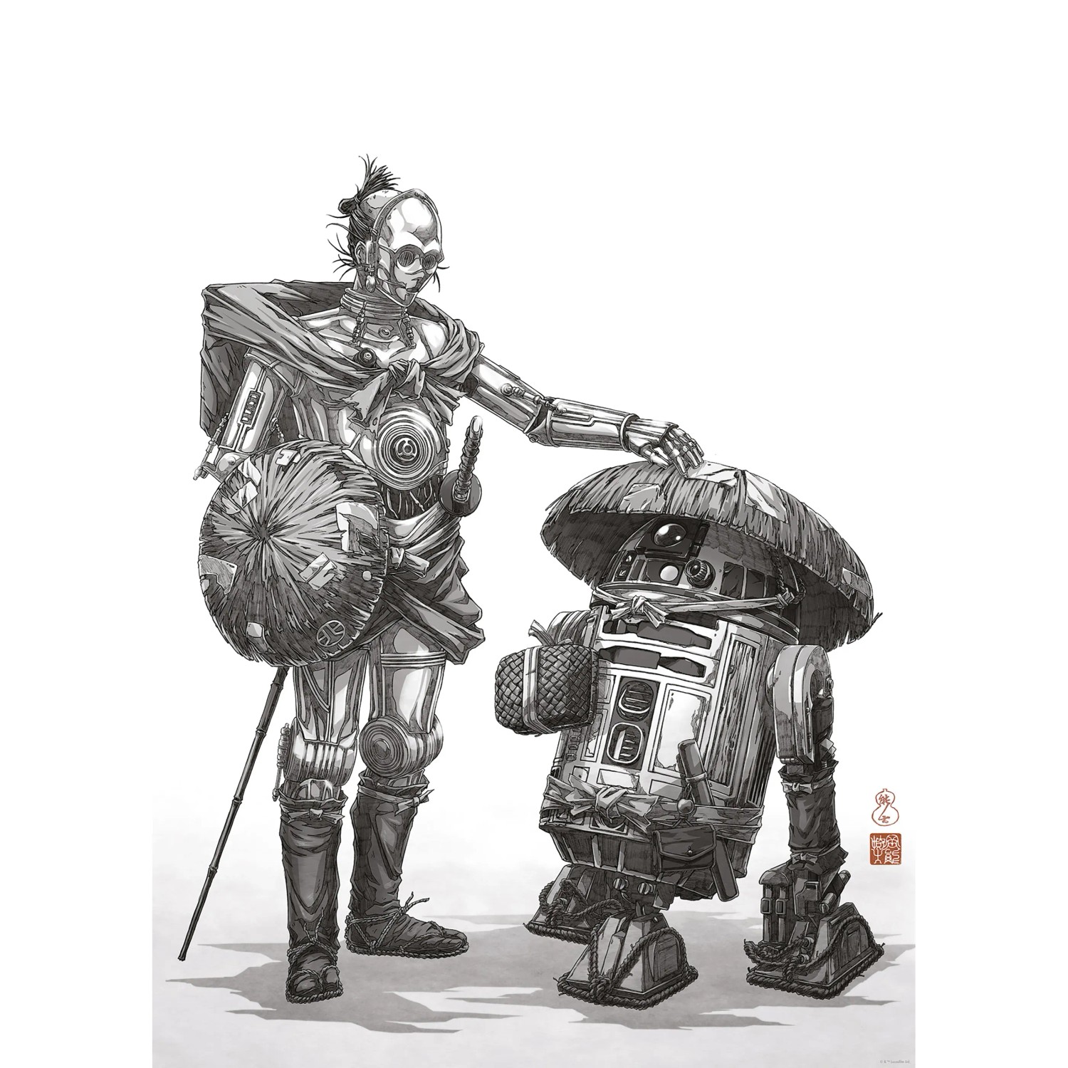 E-shop Komar Plagát Star Wars Vision Samurai Droids 50 x 70 cm