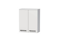 INTEDOOR Horná závesná skriňa BEE, úchyt čierny, š. 50 cm, biela lesk