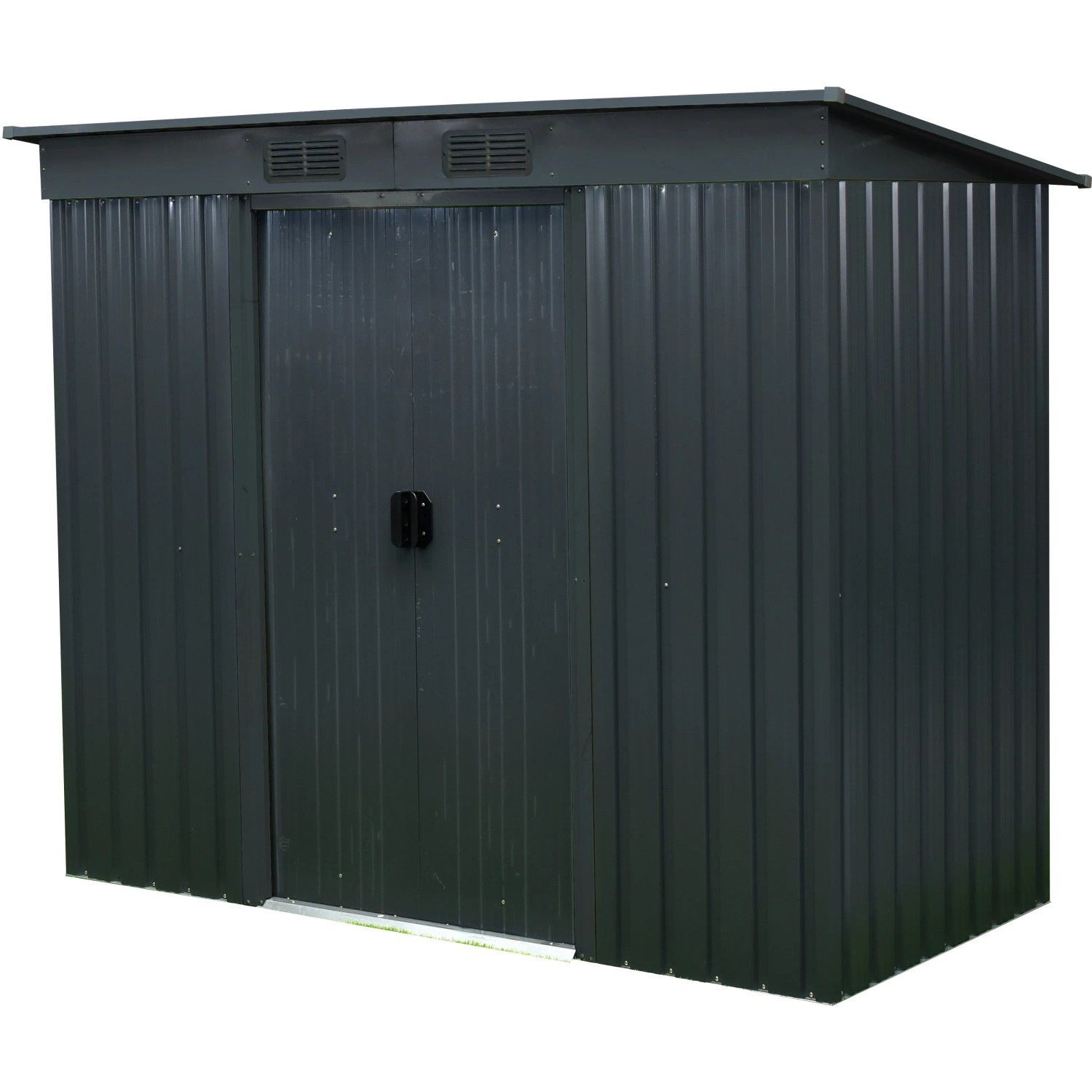 E-shop Floraworld Záhrad. domček s pultovou strechou veľ. II antracit 238 x 132 x 196cm