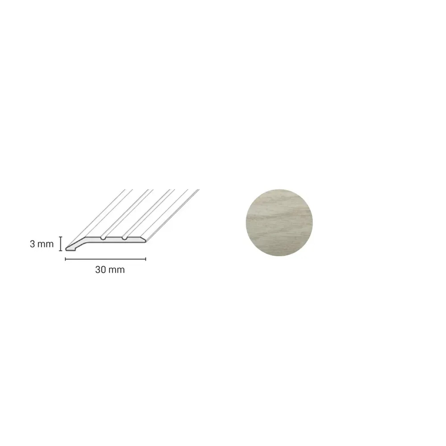 E-shop Döllken Profiles Ukončovací profil DP 01 S Samolepiaca 30 x 3 x 900 mm, dub mocc