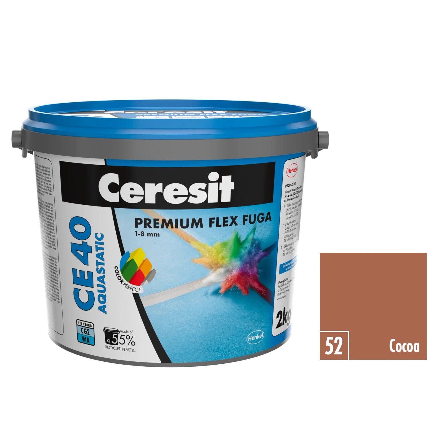 E-shop Ceresit Flexibilná škárovacia hmota CE 40 Aquastatic Cocoa, 2 kg